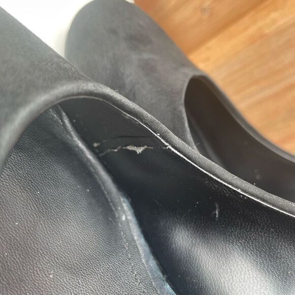 Aldo High Heels Black Silver Size 8.5 Stiletto Round Toe Sexy Pumps - Picture 7 of 12